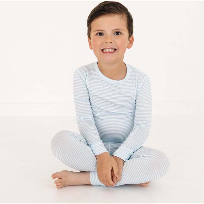 Bamboo Toddler Pajama Set, Seaside Stripe - Pajamas - 2