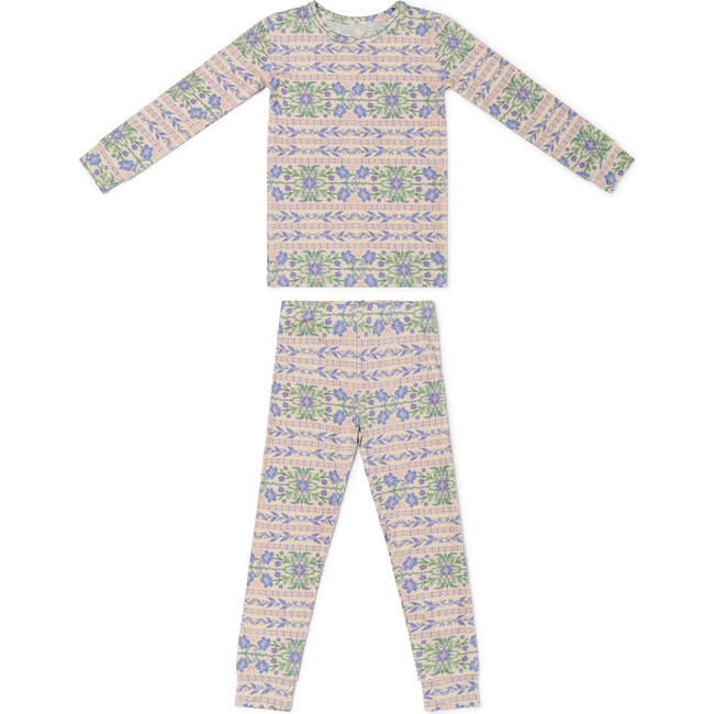 Bamboo Toddler Pajama Set, Spring Cascade - Pajamas - 3