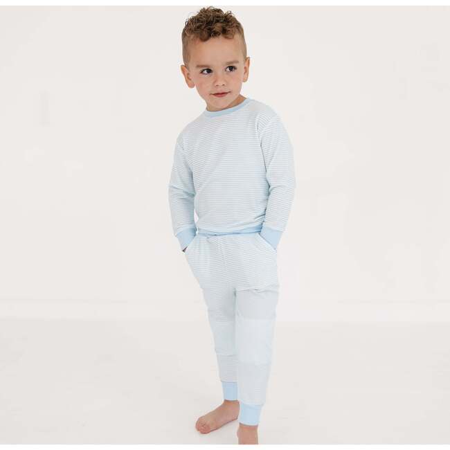 Little Lounger Bamboo Sweatsuit, Seaside Stripe - Mixed Apparel Set - 3