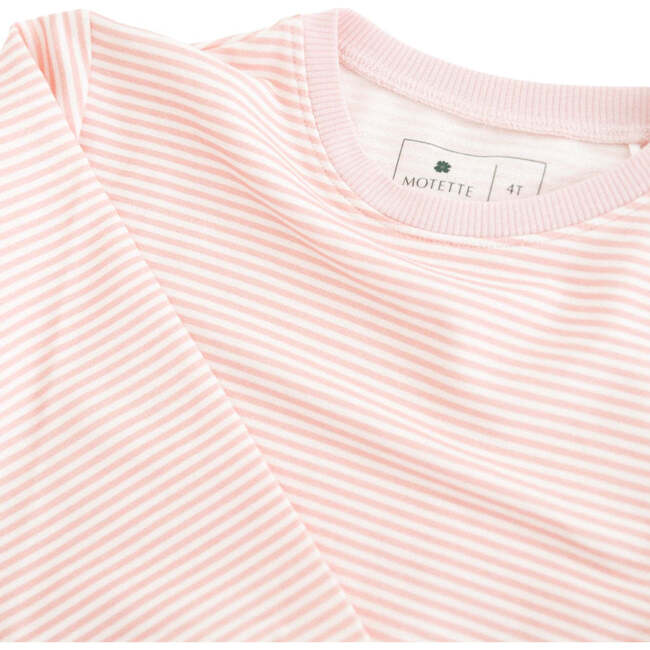 Little Lounger Bamboo Sweatsuit, Peony Stripe - Mixed Apparel Set - 6