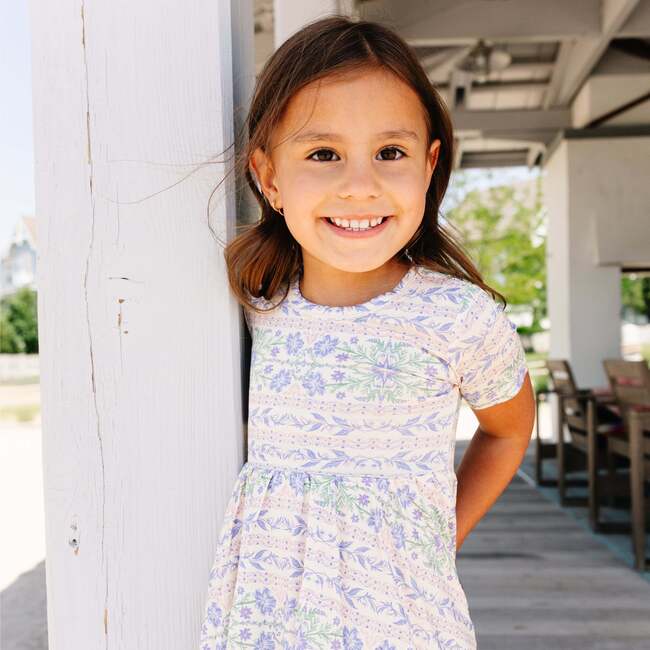 Bamboo Twirl Dress, Spring Cascade - Dresses - 3