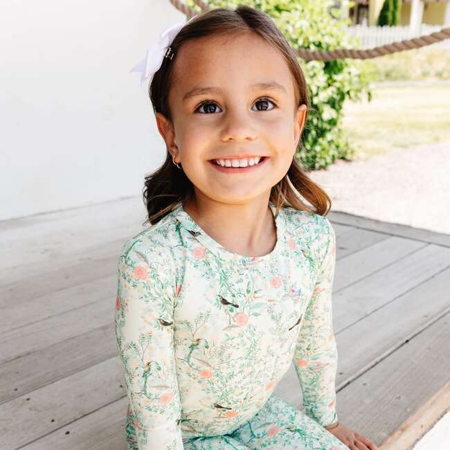 Bamboo Toddler Pajama Set, Sage Blossom - Pajamas - 2