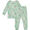 Bamboo Toddler Pajama Set, Sage Blossom - Pajamas - 3