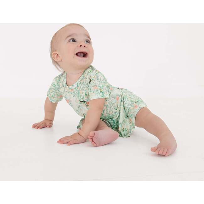 Bamboo Twirl Dress with Bodysuit, Sage Blossom - Dresses - 4