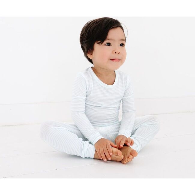 Bamboo Toddler Pajama Set, Cloud Stripe - Pajamas - 2