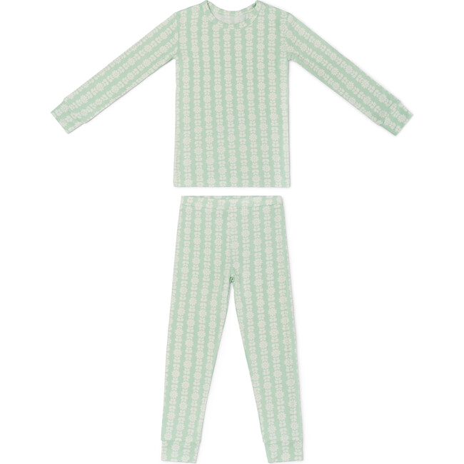 Bamboo Toddler Pajama Set, Mint Meadows