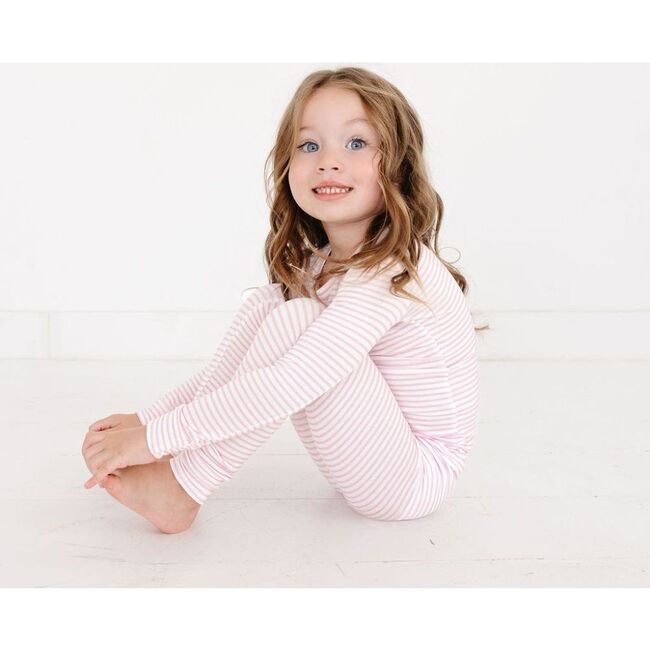 Bamboo Toddler Pajama Set, Ballet Stripe - Pajamas - 2