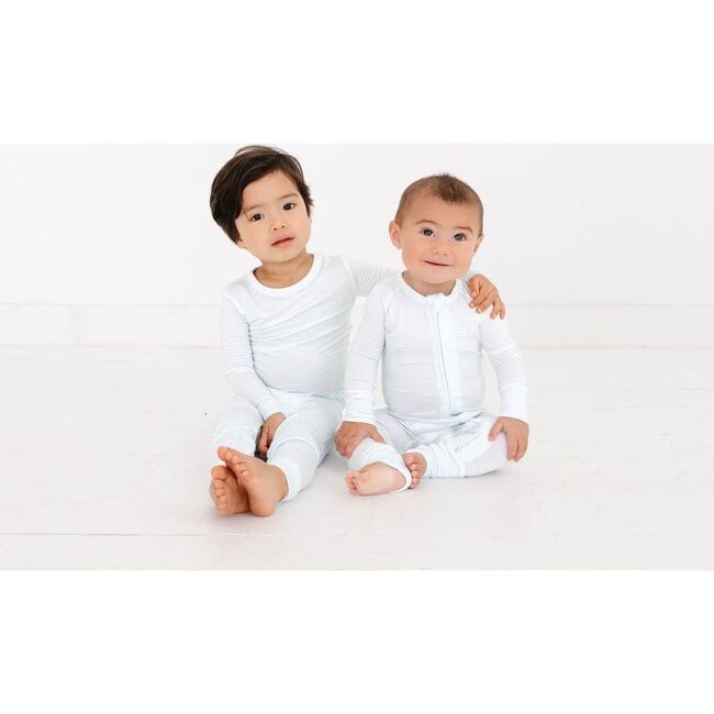 Bamboo Toddler Pajama Set, Cloud Stripe - Pajamas - 6