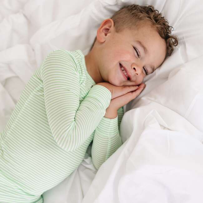 Bamboo Toddler Pajama Set, Pear Stripe