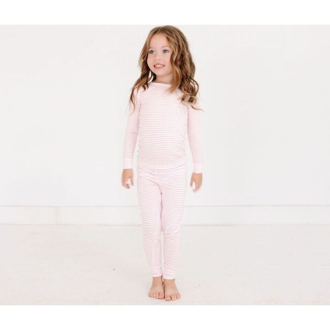 Bamboo Toddler Pajama Set, Ballet Stripe - Pajamas - 4