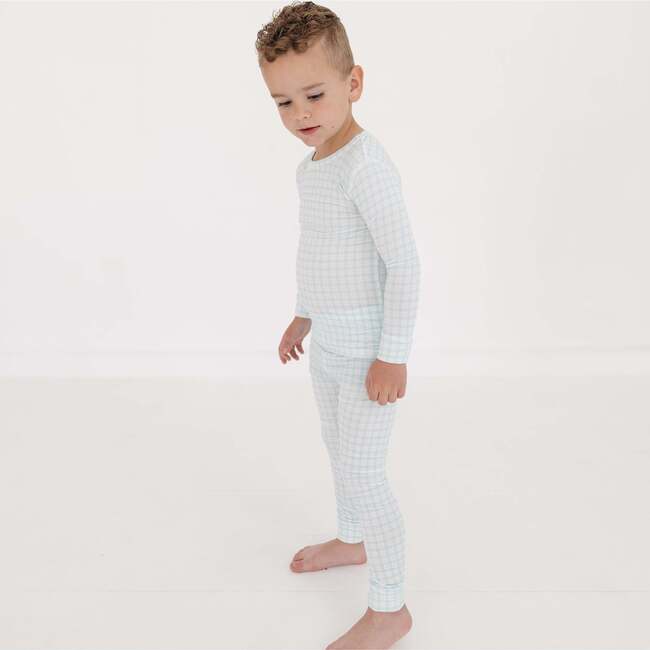 Bamboo Toddler Pajama Set, Coastal Check - Pajamas - 2