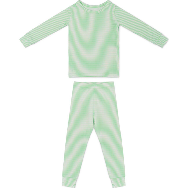 Bamboo Toddler Pajama Set, Pear Stripe - Pajamas - 3