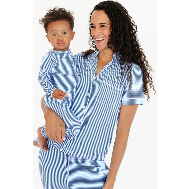 Bamboo Sleeper, Cobalt Stripe - Pajamas - 6