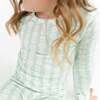 Bamboo Toddler Pajama Set, Mint Meadows - Pajamas - 5