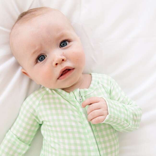 Bamboo Sleeper, Pistachio Gingham - Pajamas - 3