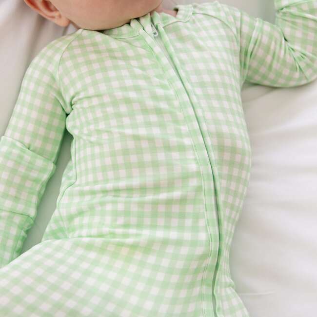 Bamboo Sleeper, Pistachio Gingham - Pajamas - 4