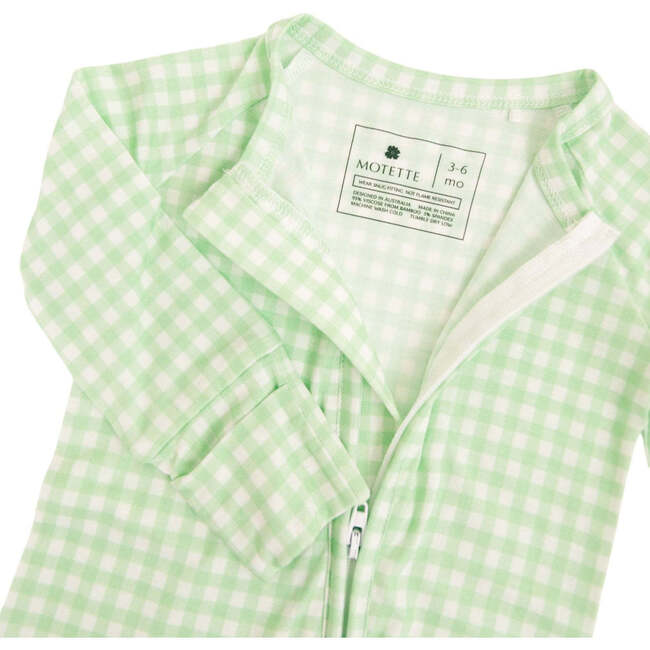 Bamboo Sleeper, Pistachio Gingham - Pajamas - 6