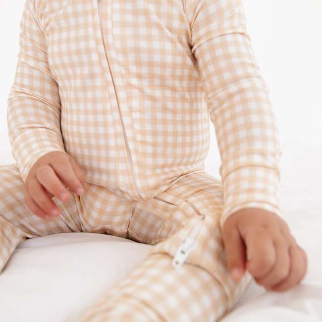 Bamboo Sleeper, Sandstone Gingham - Pajamas - 7