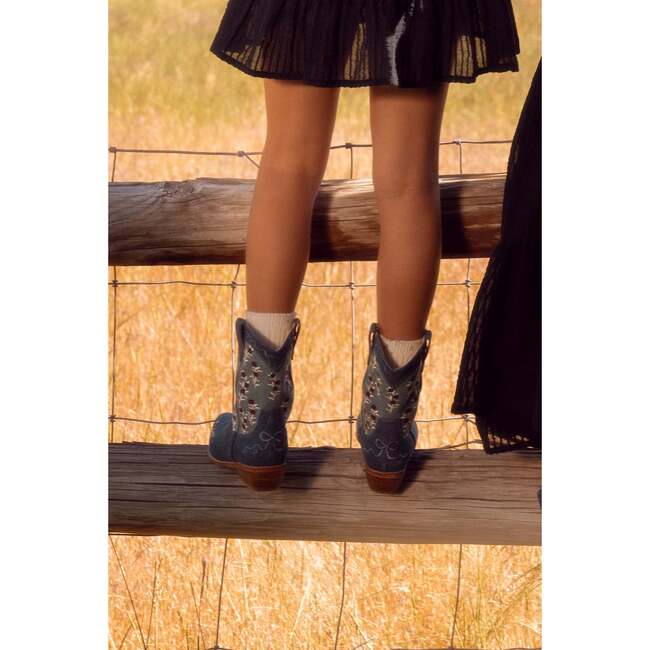 Mini Rosemary Cowgirl Boots in Denim - Boots - 3