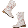 Cowgirl White + Pink Bow Boots, White & Pink - Boots - 1 - thumbnail