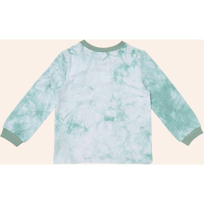 Tie Dye Longsleeve Tee, Green - T-Shirts - 3