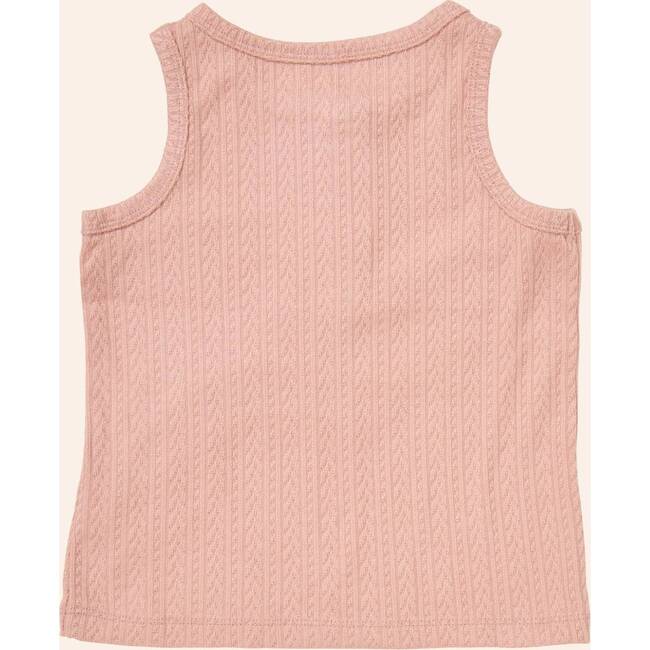 Henley Tank Top, Pink - Tank Tops - 3