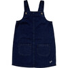 Sarasota 2-Pocket Pinafore Dress, Dark Wash Denim - Dresses - 1 - thumbnail