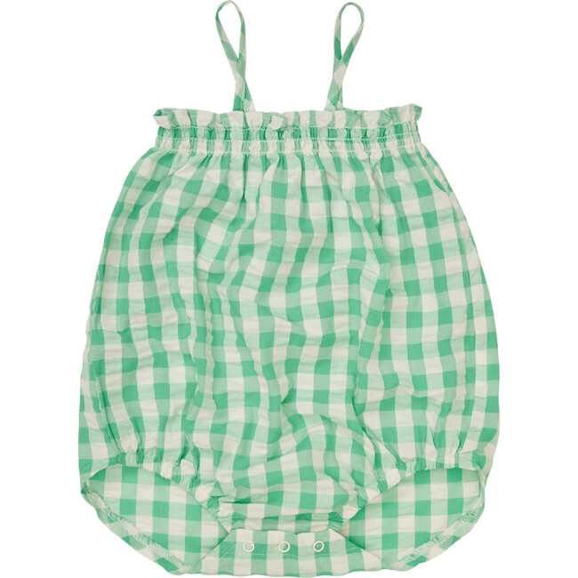 Tiburon Ruffled Smock Neck Strappy Romper, Calvin