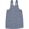 Sarasota 2-Pocket Pinafore Dress, Railroad Stripe - Dresses - 1 - thumbnail