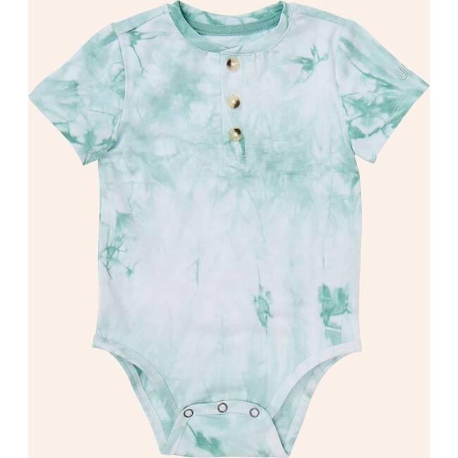 Tie Dye Henley Onesie, Green