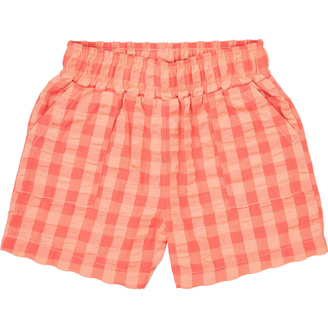 Marco Elastic Waist Plaid Seersucker Shorts, Frances
