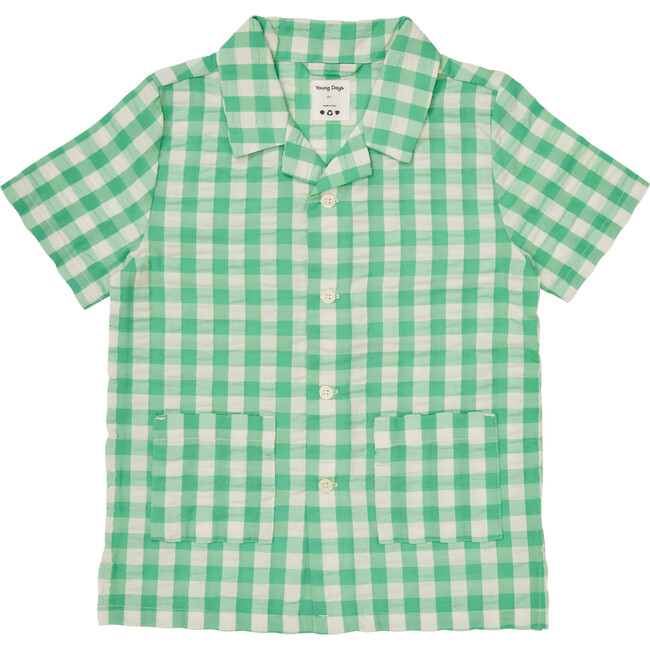 Nantucket 2-Pocket Plaid Seersucker Shirt, Calvin