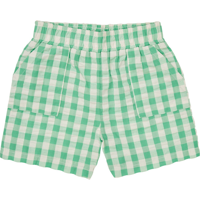 Marco Elastic Waist Plaid Seersucker Shorts, Calvin