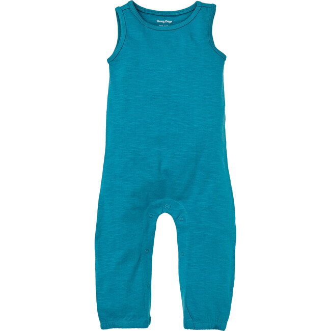 Everglades Round Neck Sleeveless Long Romper, Biscay Bay