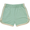 Daytona Elastic Waist Piped Shorts, Frosty Green - Shorts - 1 - thumbnail