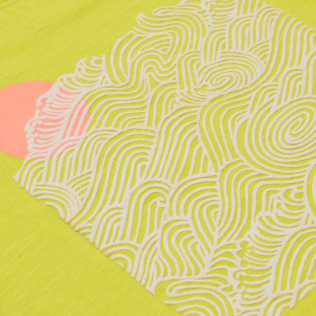Azores Crew Neck Short Sleeve Print Tee, Yellow Plum