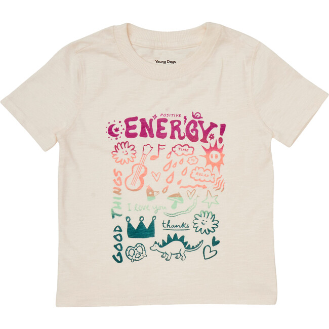 Azores Crew Neck Short Sleeve Print Tee, Cloud Dancer