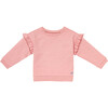Manhattan Sweatshirt With Ruffle Details, Silver Pink - Sweatshirts - 1 - thumbnail