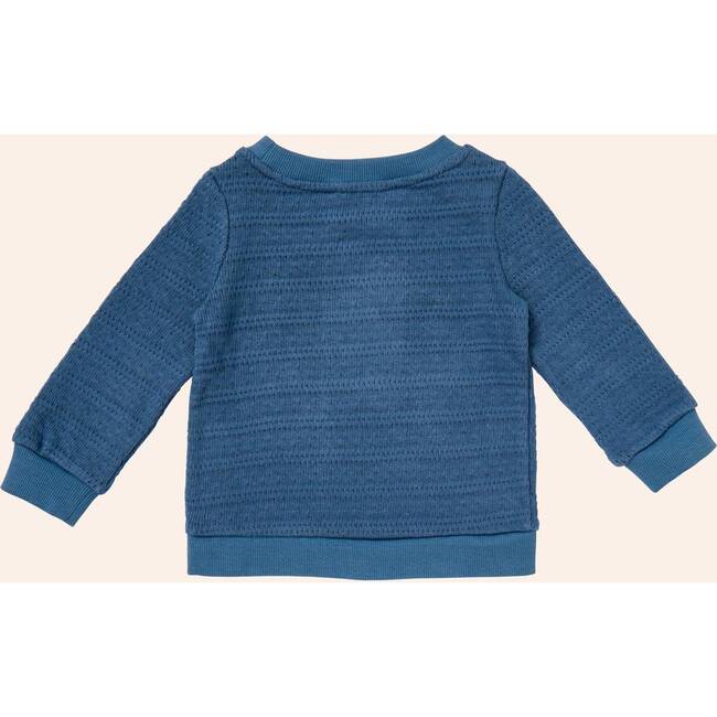 Crewneck Pullover Sweater, Navy - Sweaters - 3