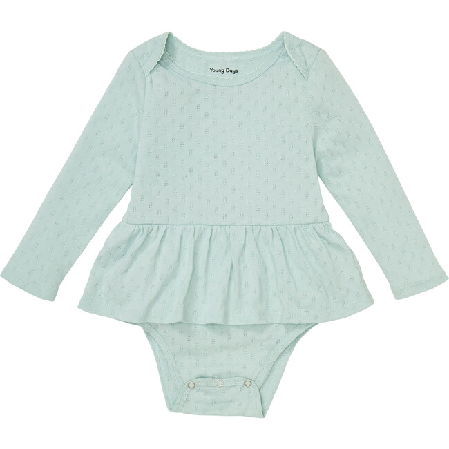 Claysburg Onesie With Ruffled Skirt, Sky Gray