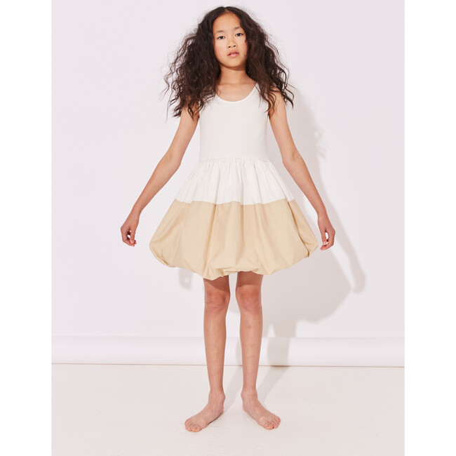 Balls In The Air Dress, Swan & Milky Tea - Dresses - 2
