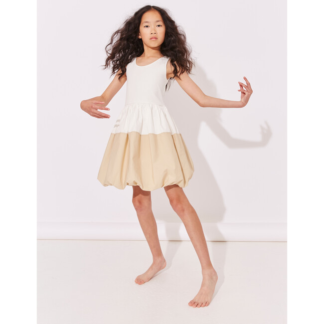 Balls In The Air Dress, Swan & Milky Tea - Dresses - 5