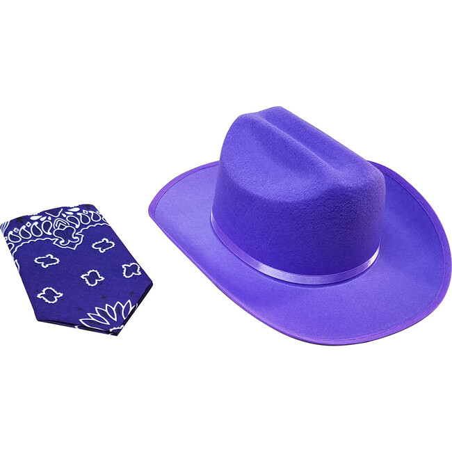 Jr. Cowboy Hat w/ Bandanna, Purple