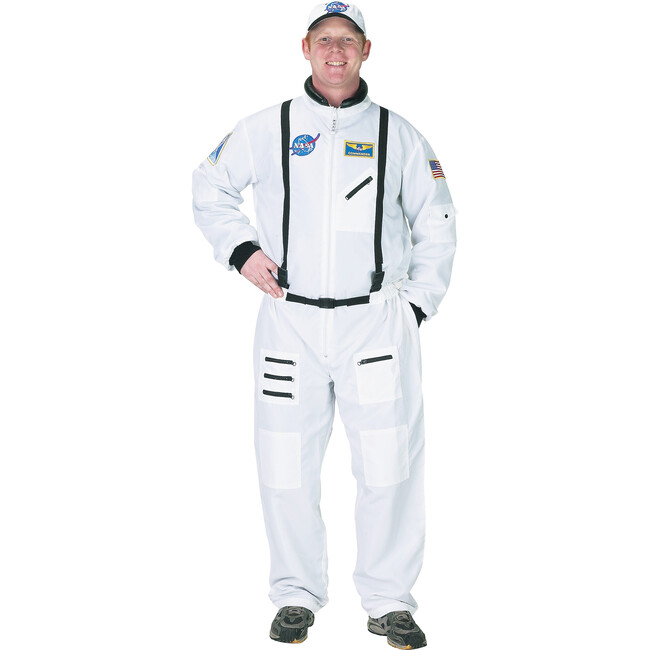 Adult Astronaut Suit w/Cap, White - Costumes - 2
