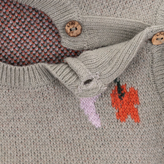 Mary Cherry Knitted Jumpsuit For Baby Girl - Overalls - 2