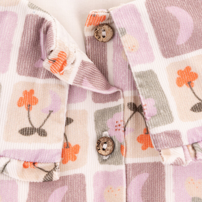 Cellie Dress For Girl, Printed Corduroy - Dresses - 3