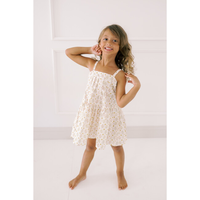 Hikari Pintuck Dress, Golden Blossom