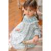 Yse Blue Floral Long Sleeve Bishop Dress - Dresses - 4
