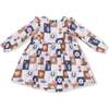 Ruffle Long Sleeve Dress and Legging Set Patchwork Cowgirl - Mixed Apparel Set - 2