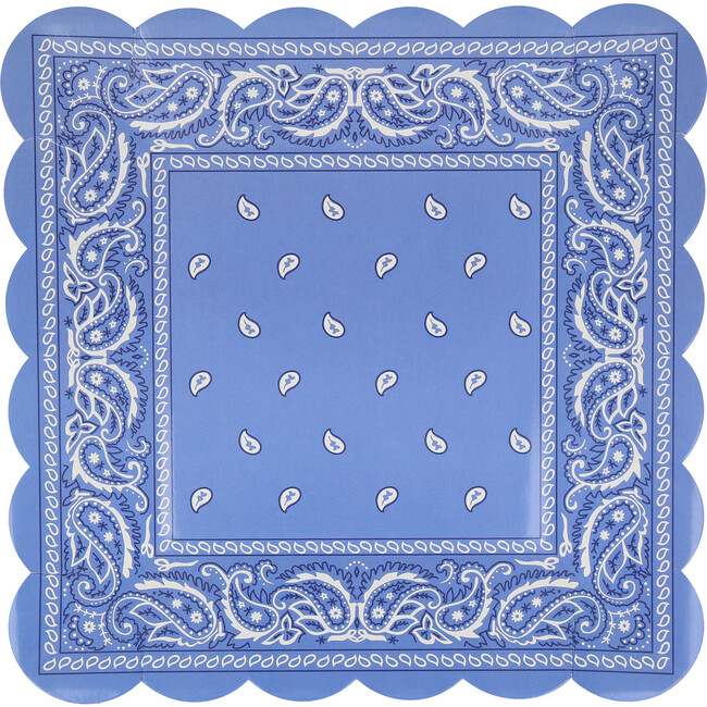 Western Bandana Square Plates - Party - 6